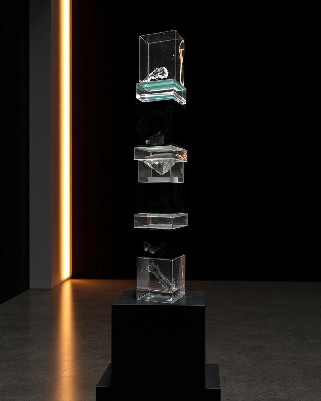 Transparent sculptural object study